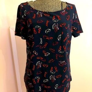 Vintage Canvas By Lands End Glasses Frames Blouse